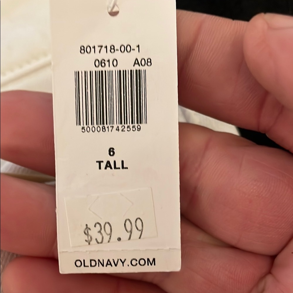 Old Navy Women's White Straight Leg Jeans 6 Tall nwt - Picture 3 of 12